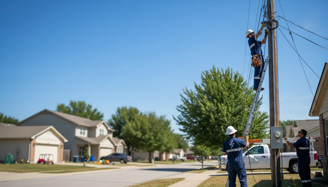 Residential electrician providing installation services in Ballwin, MO